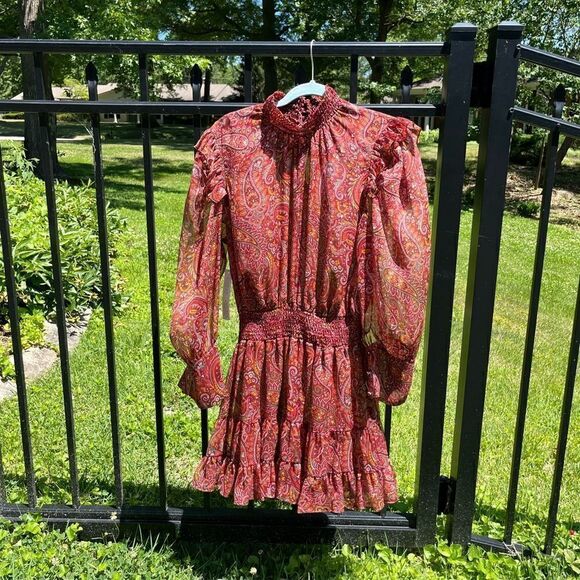 Misa Los Angeles Gianna Smocked Paisley Dress NWT - Picture 4 of 9